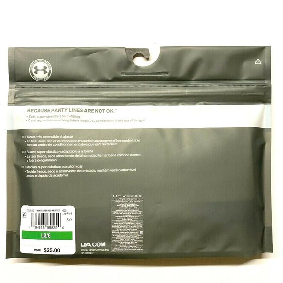 Women's Under Armour Pure Stretch 3-Pack Hipster Panty - Black Beige Blue - L - Picture 2 of 4